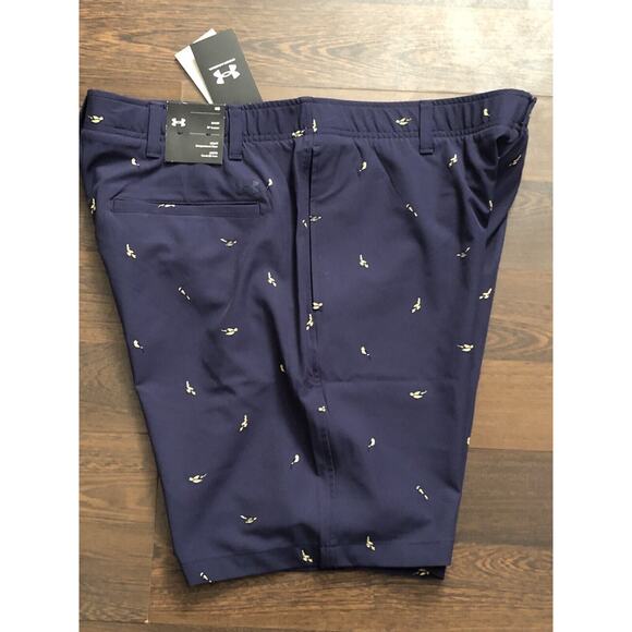 UNDER ARMOUR Men's UA STORM Bird Printed Golf Shorts NWT - Black - size 40w - Picture 7 of 13